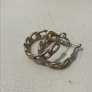 3/$20 Faux Gold Hoop Earrings